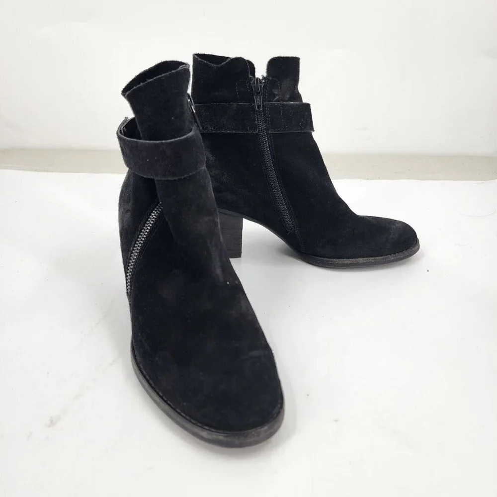 Paul Green Black Nubuck Sheridan Ankle Size Zip Comfort Chic Size 8‎